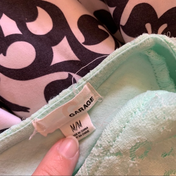 Garage Mint Cross-Back Floral Dress - Picture 5 of 6